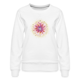 Mandala rot / Sweater - weiß