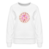 Mandala pink-rose / Sweater - weiß