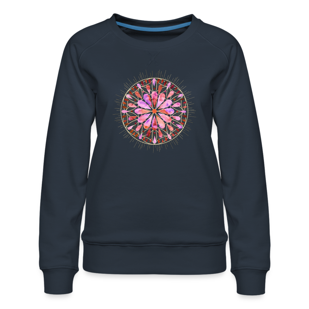 Mandala pink-rose / Sweater - Navy