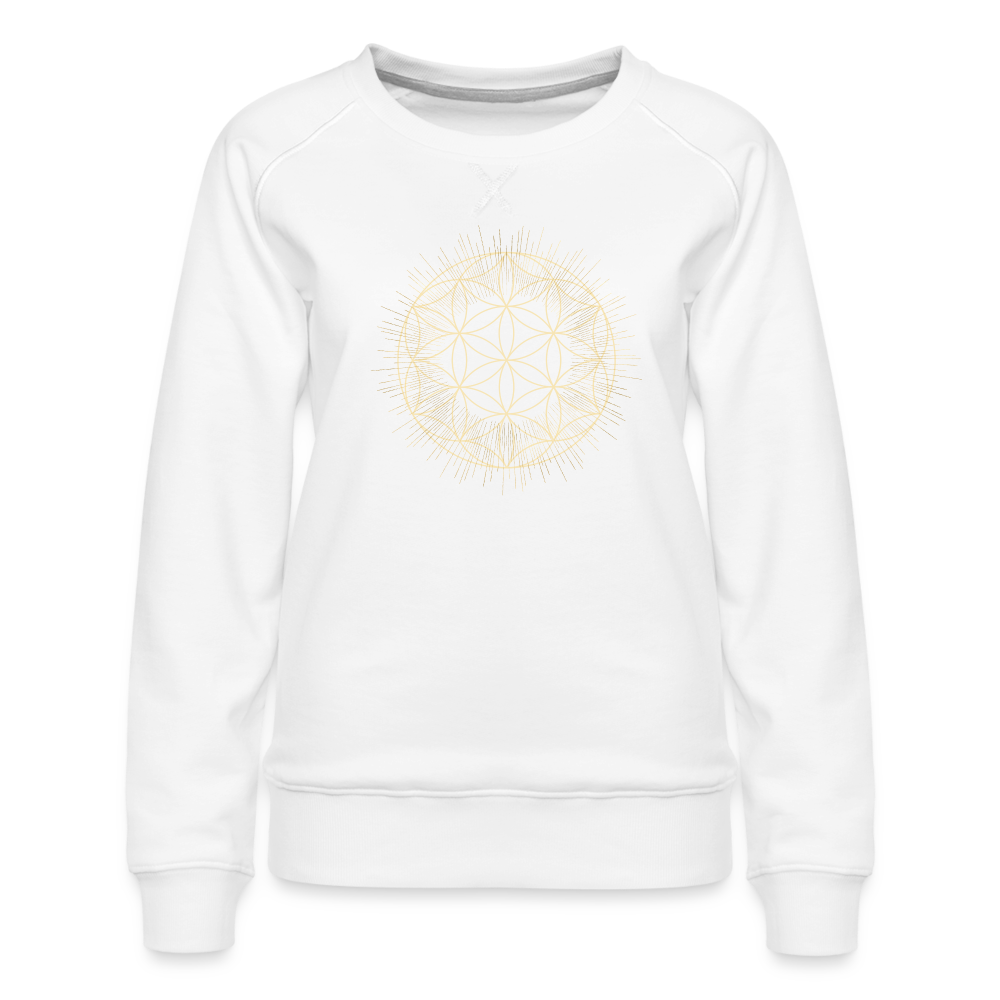 Mandala Blume des Lebens / Sweater - weiß