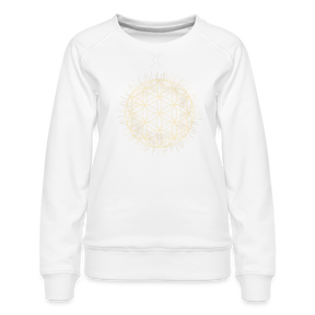 Mandala Blume des Lebens / Sweater - weiß