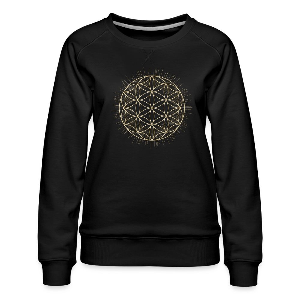 Mandala Blume des Lebens / Sweater - Schwarz