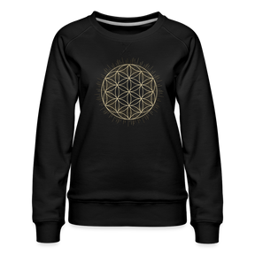 Mandala Blume des Lebens / Sweater - Schwarz