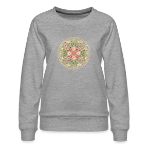 Mandala Blüten / Sweater - Grau meliert