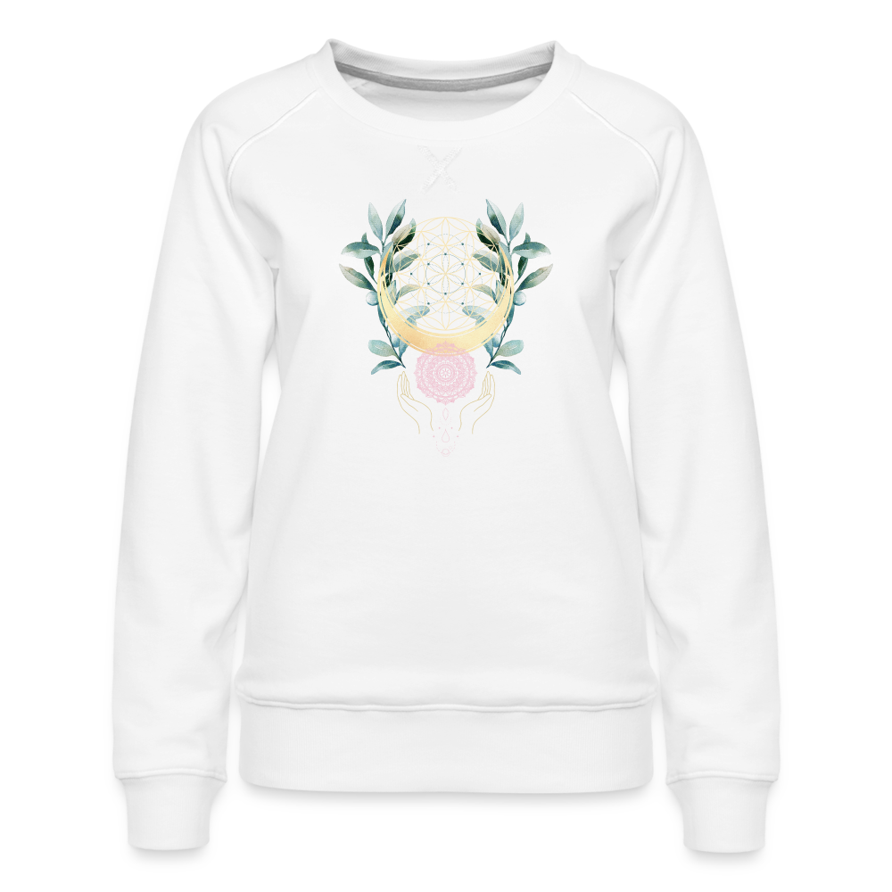 Mandala golden Bloom / Sweater - weiß