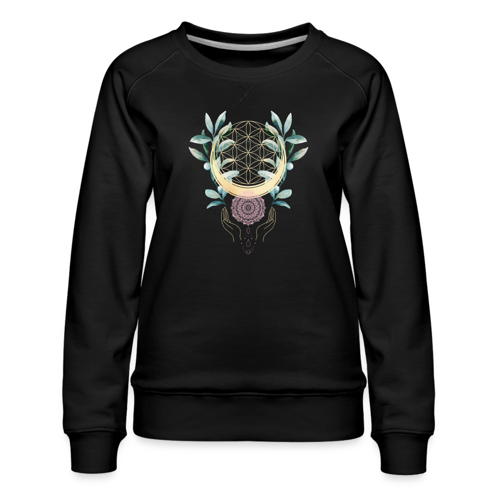 Mandala golden Bloom / Sweater - Schwarz