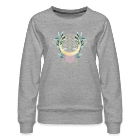 Mandala golden Bloom / Sweater - Grau meliert