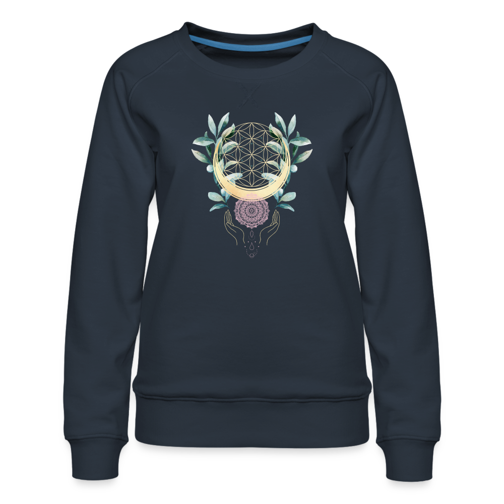 Mandala golden Bloom / Sweater - Navy