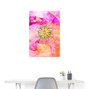 Mandala Sunset / Poster - weiß