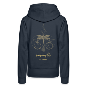 Namaste Libelle / Backprint Hoodie - Navy