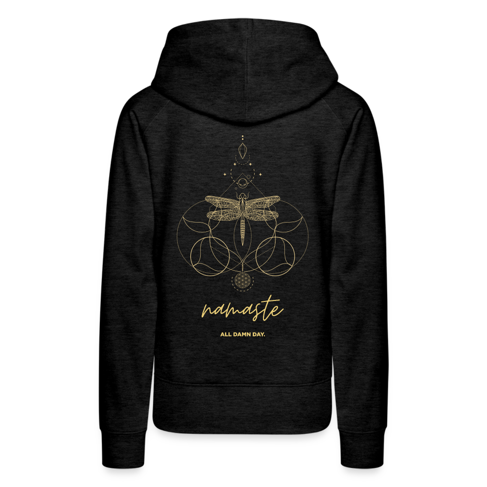 Namaste Libelle / Backprint Hoodie - Anthrazit