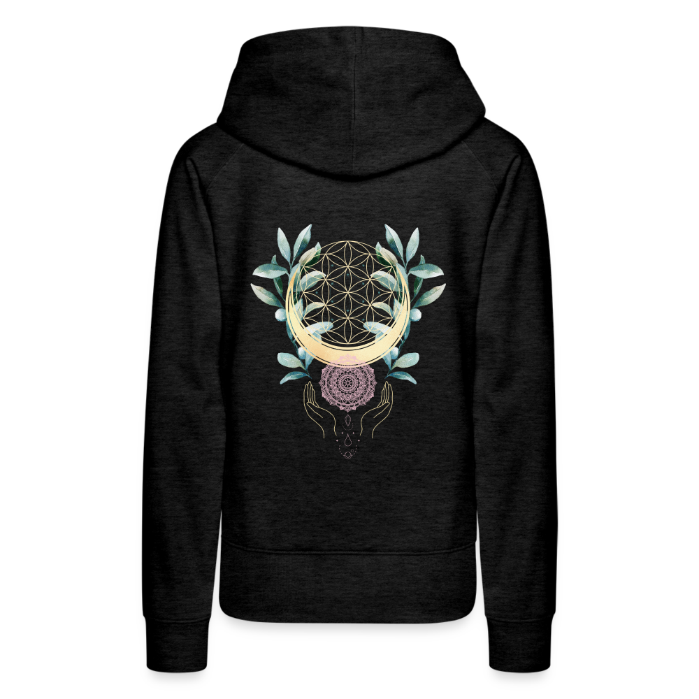 Mandala Golden Bloom / Backprint Hoodie - Anthrazit