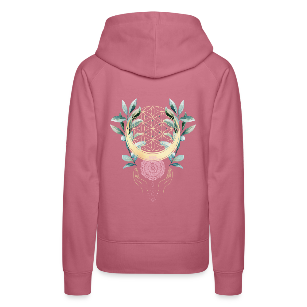 Mandala Golden Bloom / Backprint Hoodie - Malve