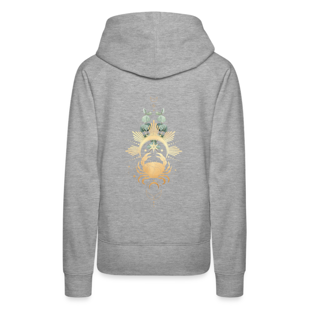 Goldene Krabbe / Backprint Hoodie - Grau meliert