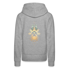 Goldene Krabbe / Backprint Hoodie - Grau meliert