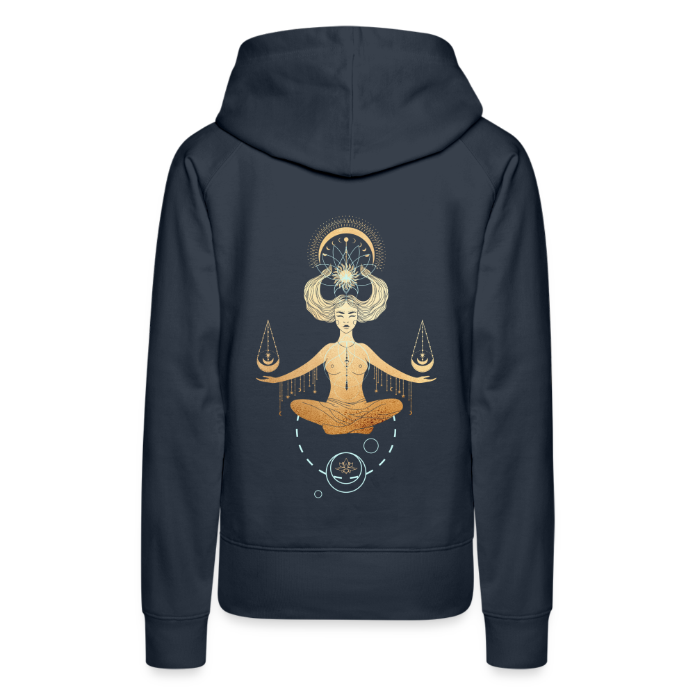 Göttin der Balance / Backprint Hoodie - Navy