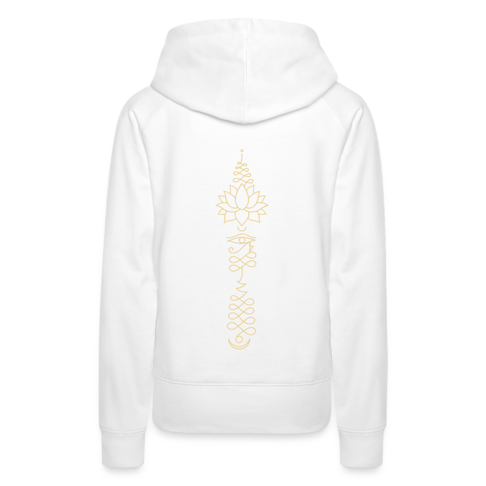 Lotusauge / Backprint Hoodie - weiß