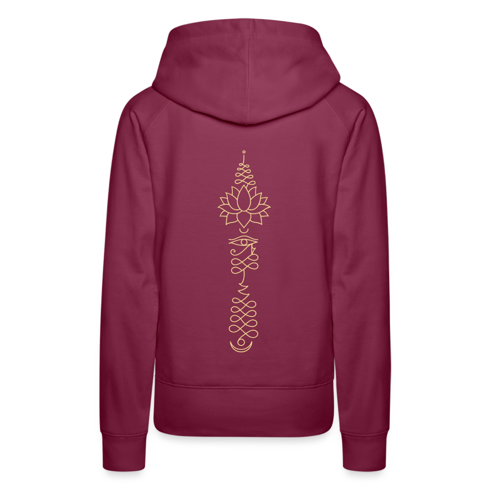 Lotusauge / Backprint Hoodie - Bordeaux