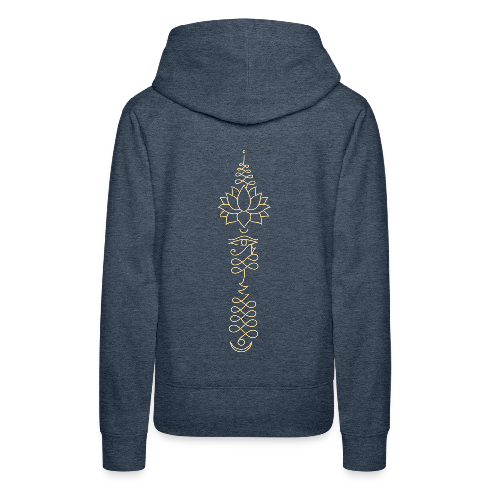 Lotusauge / Backprint Hoodie - Jeansblau